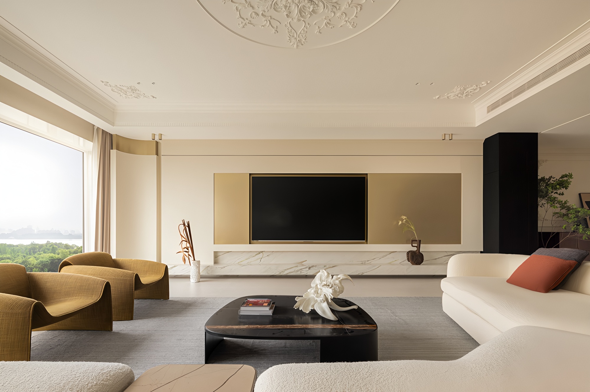 浪漫鎏金,方寸间纳四时湖景丨原想设计-13