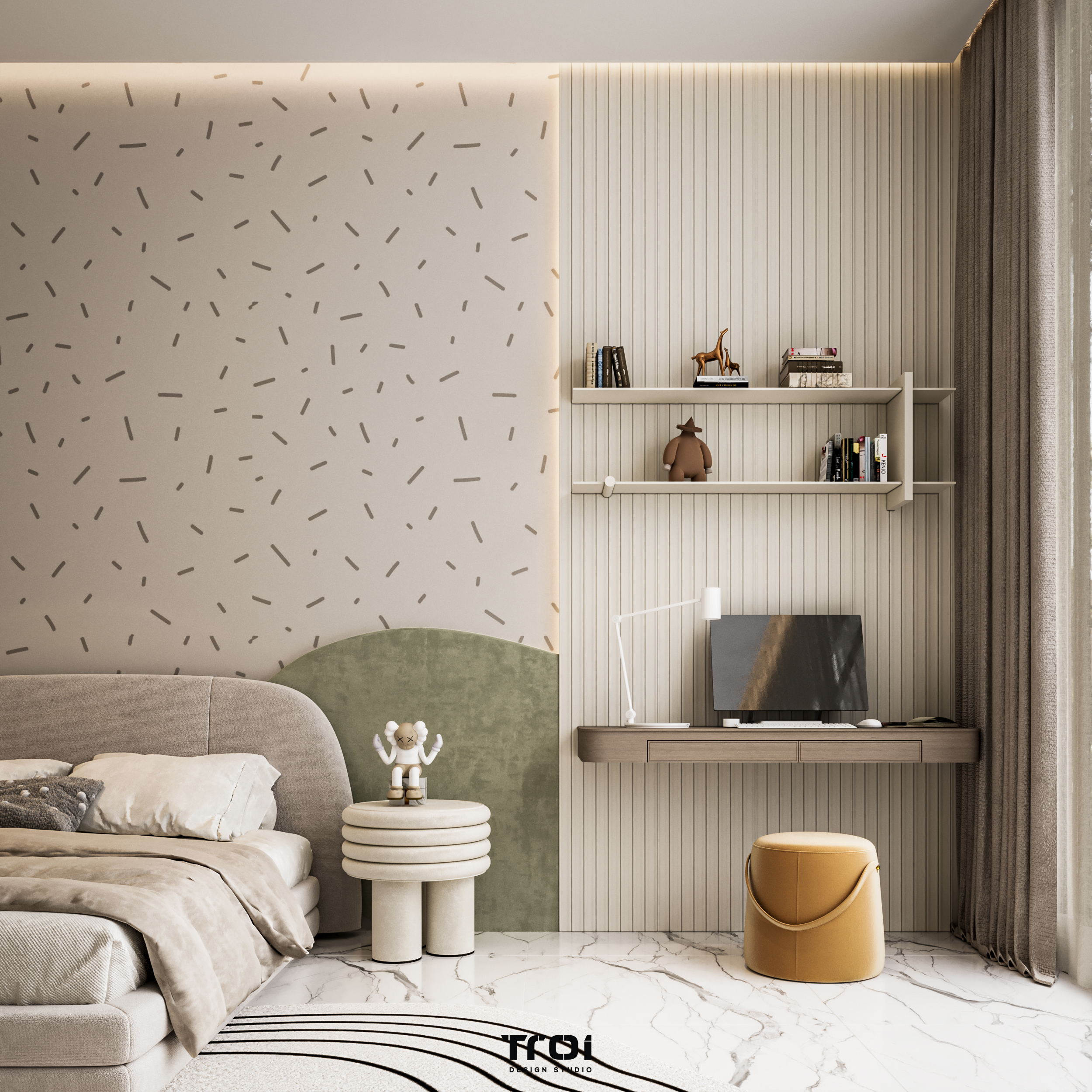 女孩卧室丨阿联酋丨Troi Design Studio-21