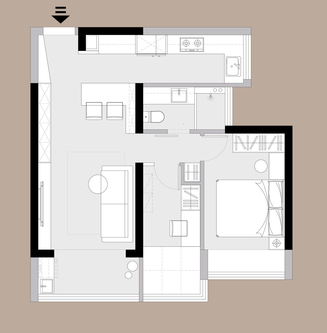 秋日暖阳 · 小户型高级灰设计-9