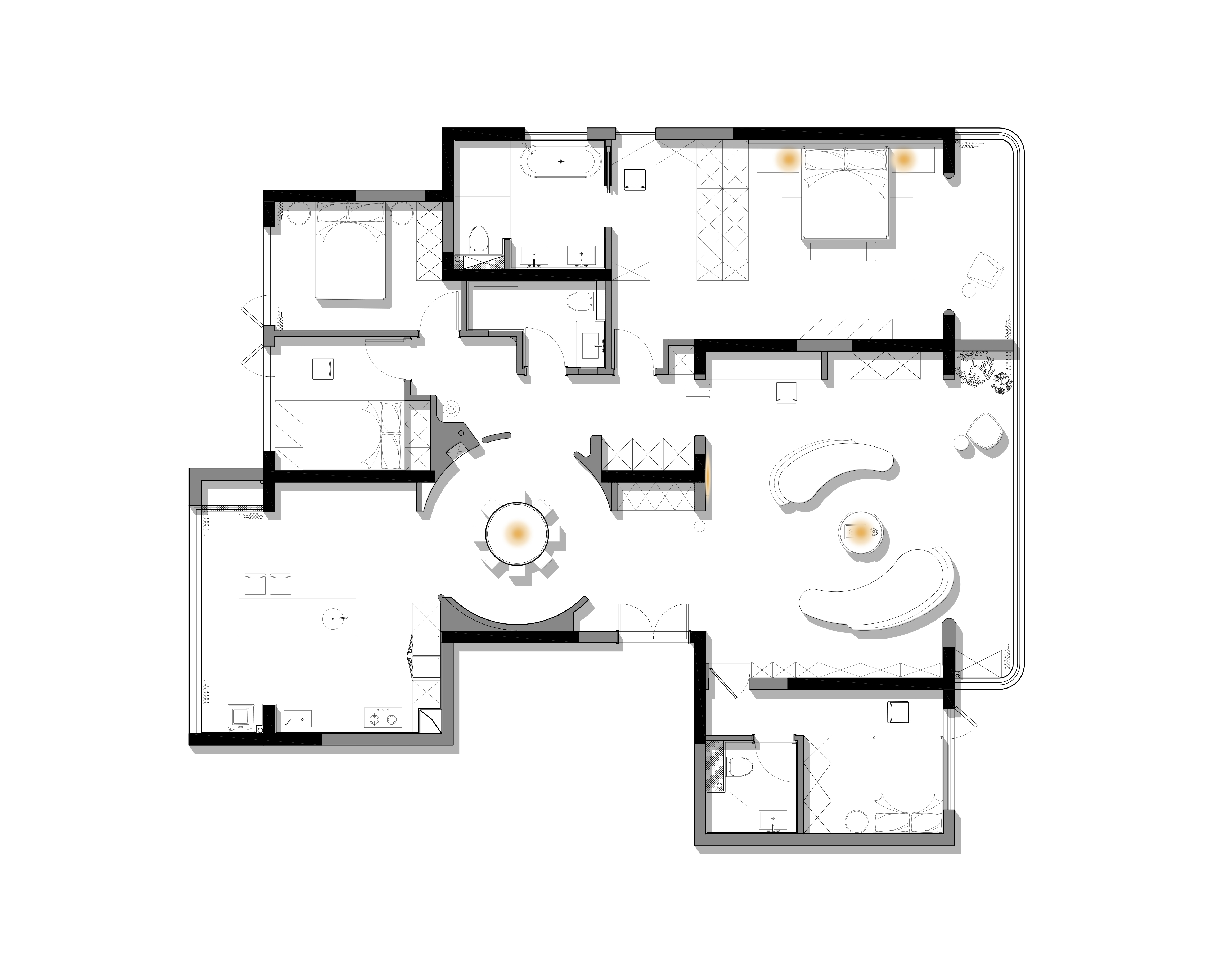 《栖羽》240㎡现代法式丨宏福樘设计-47