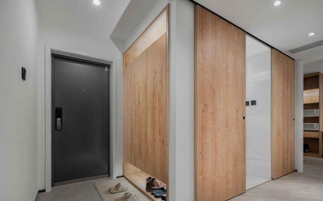 简约黑白灰,138㎡单身男士的现代家居设计-3