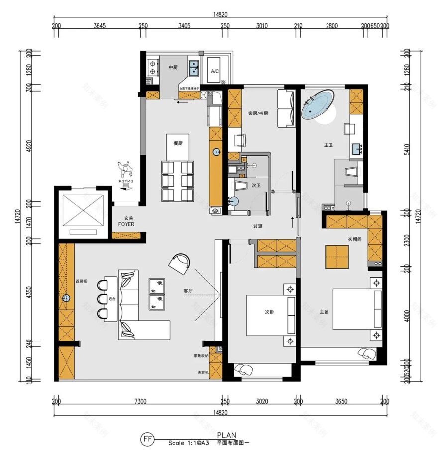 意式极简风打造龙湖景粼天序自由贵气空间丨青马别墅空间设计-31