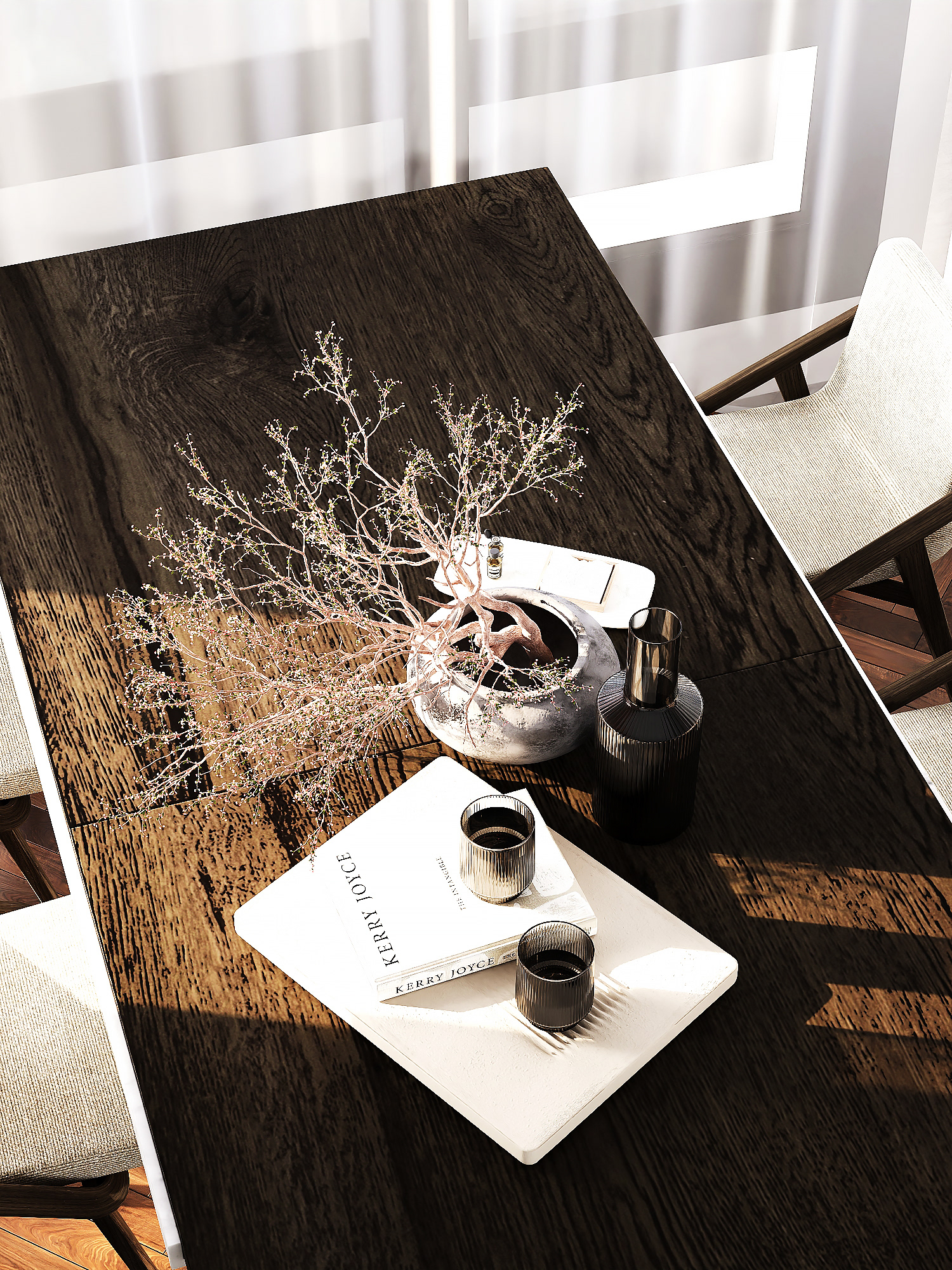 绿色色调的厨房  客厅设计丨AIDESIGN-8