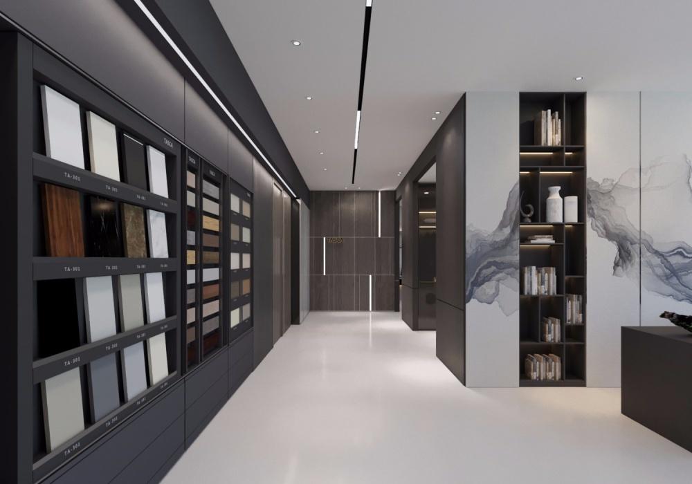 塔斯卡国际整装 | 别墅级客厅设计，材料展示区的精致魅力-12