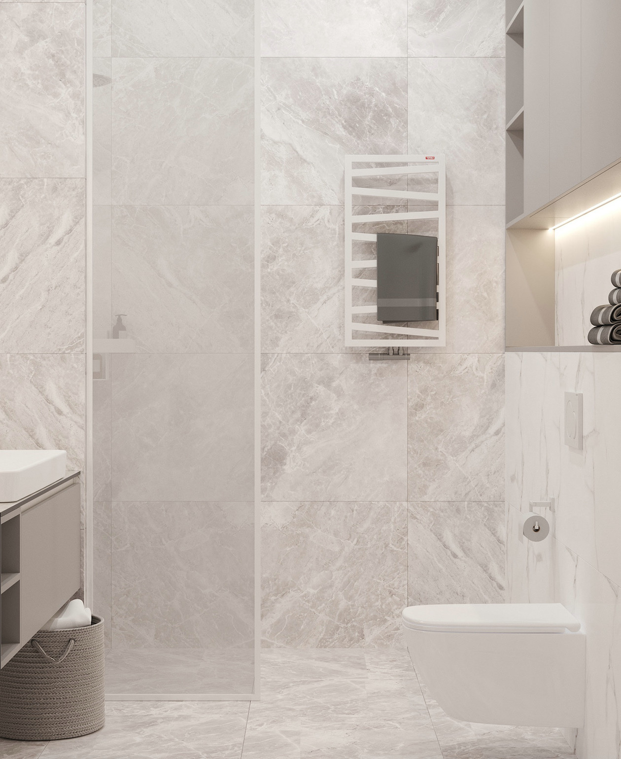 乌克兰--76㎡白色系空间设计-23