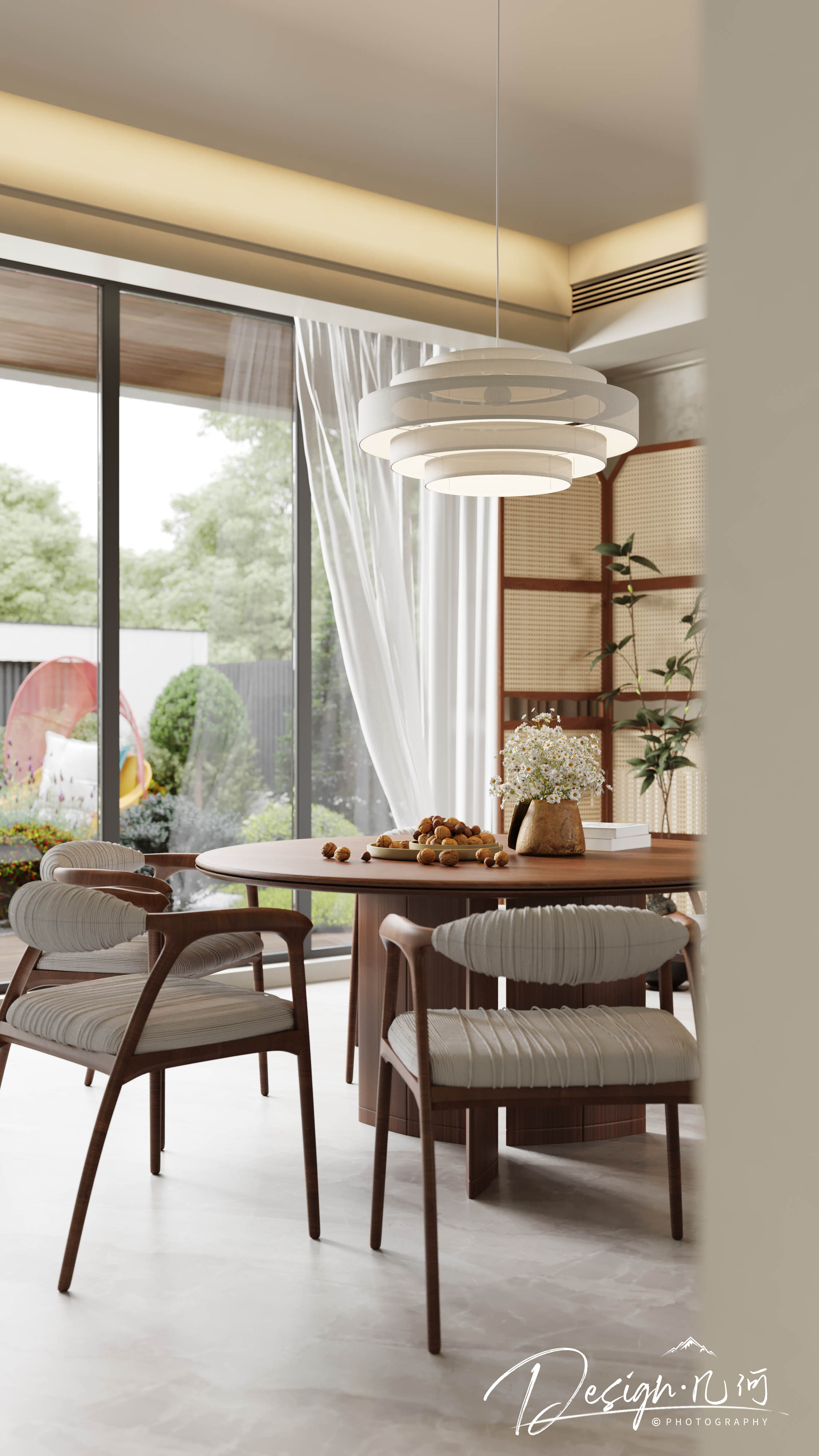 几何空间视觉表现 | 国建红郡中古风客餐厅-3