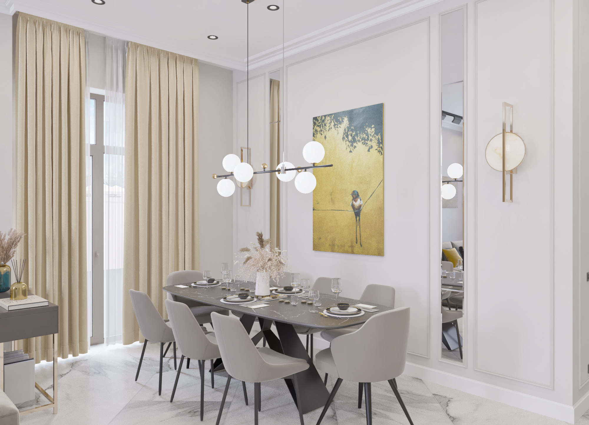 Design project of an apartment 100m2 complex Boulevard-7