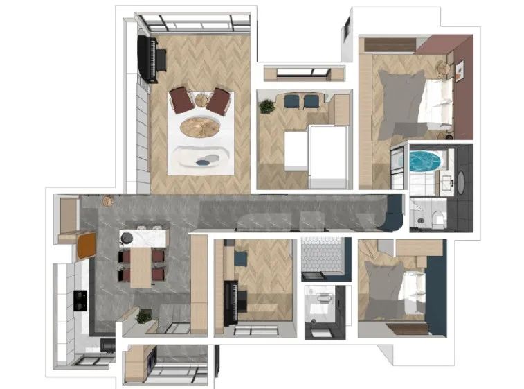 温润原木风,治愈生活的理想家丨中国湖南丨周笙笙全案设计工作室-1