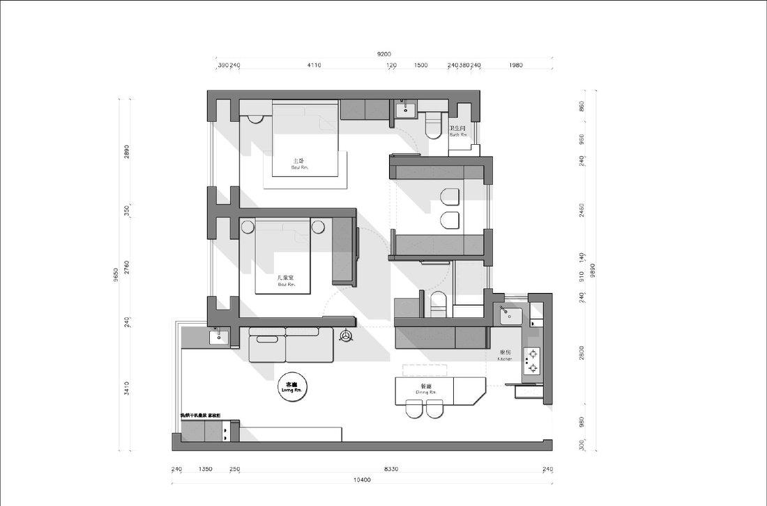 奶油现代风温馨小户型设计-6