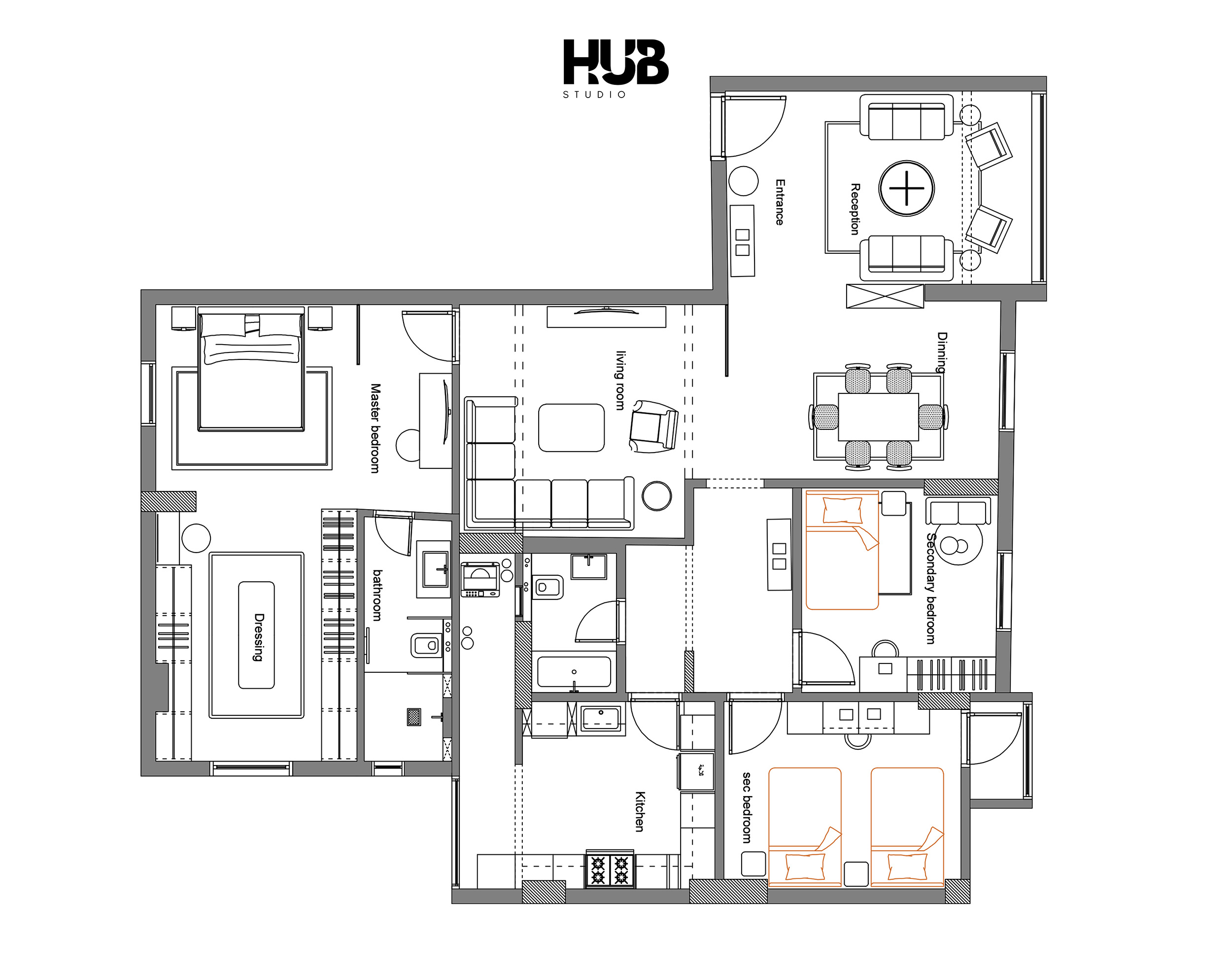 MODERN MINIMALISM APARTMENT（现代简约公寓）丨埃及丨STUDIO HUB-7
