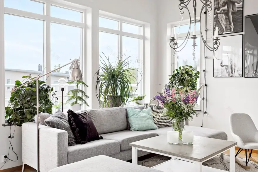 绿意盎然的瑞典公寓 | 植物打造清新室内空间-13