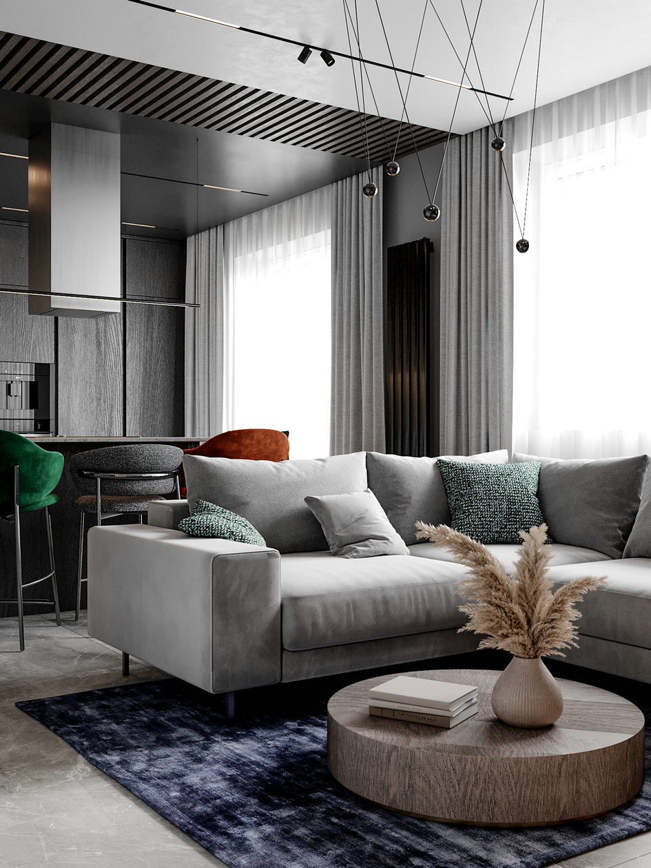 高级灰色系公寓设计-5