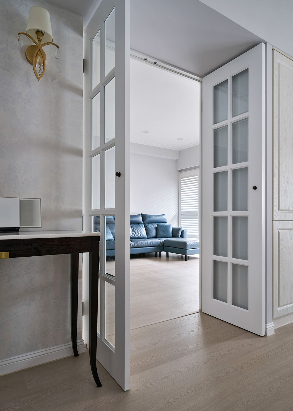 家装设计案例鉴赏——淡系紫现代乡村风家邸 -3