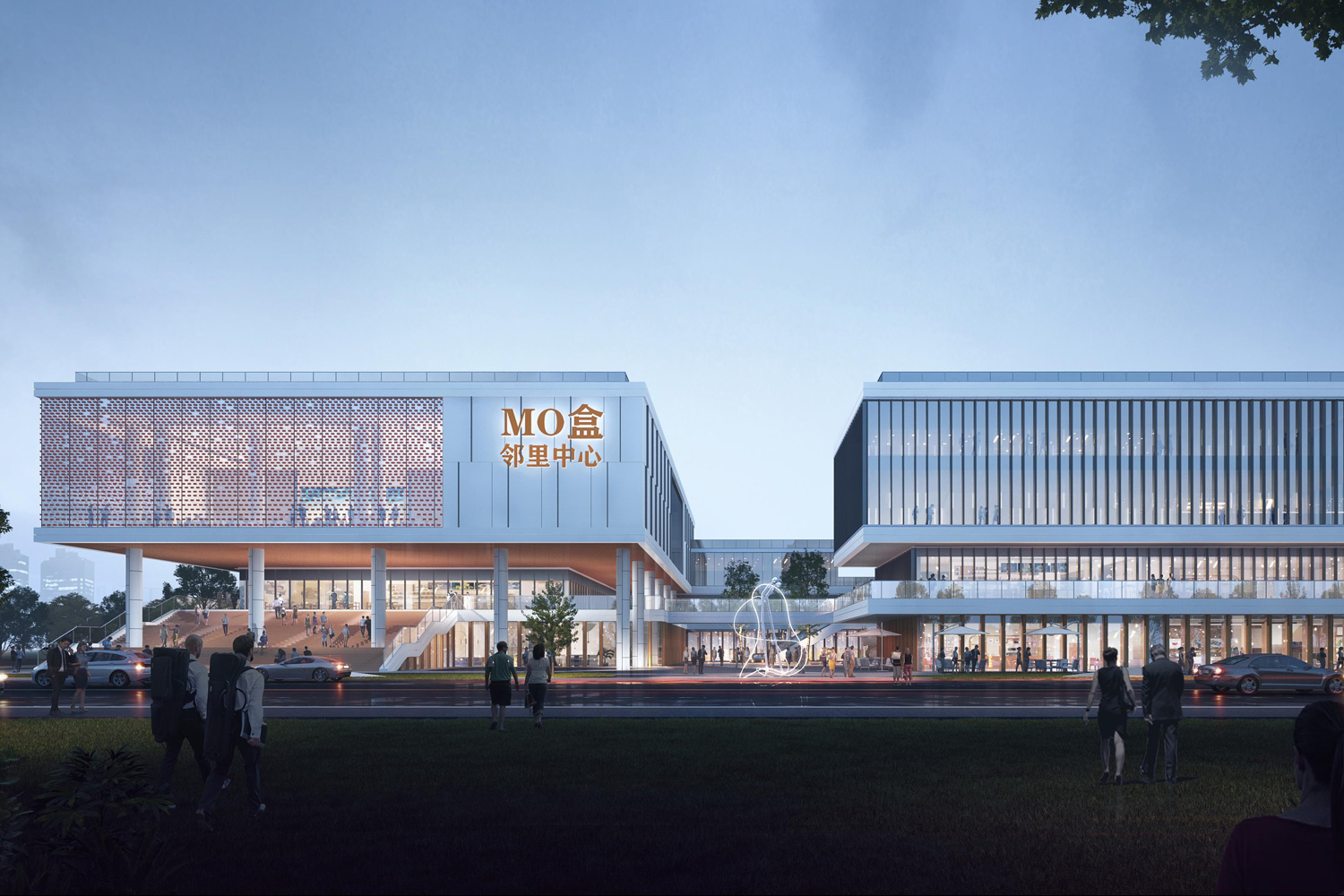 湖州市钟管镇邻里中心SU模型-1