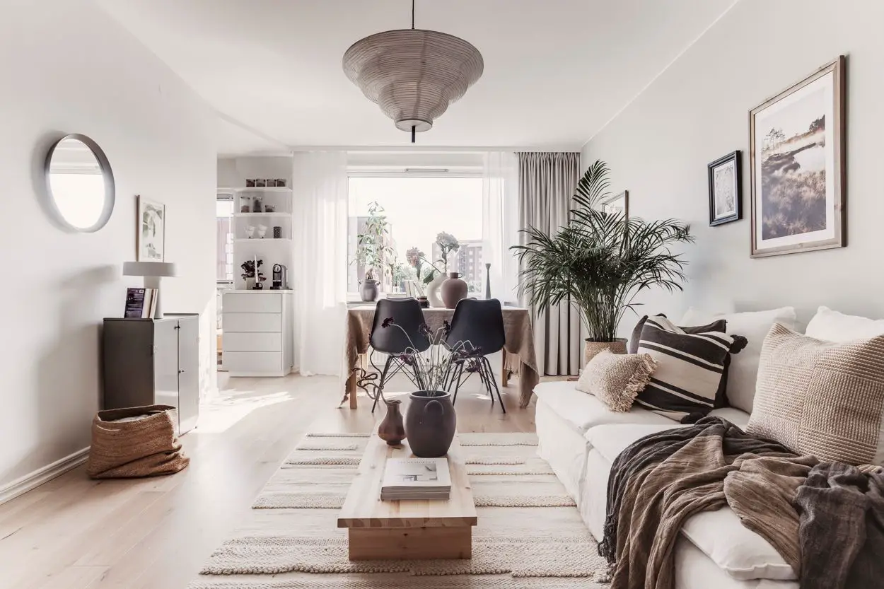 瑞典 38m2 温馨小户型公寓,秋日暖阳与现代设计的完美融合-5