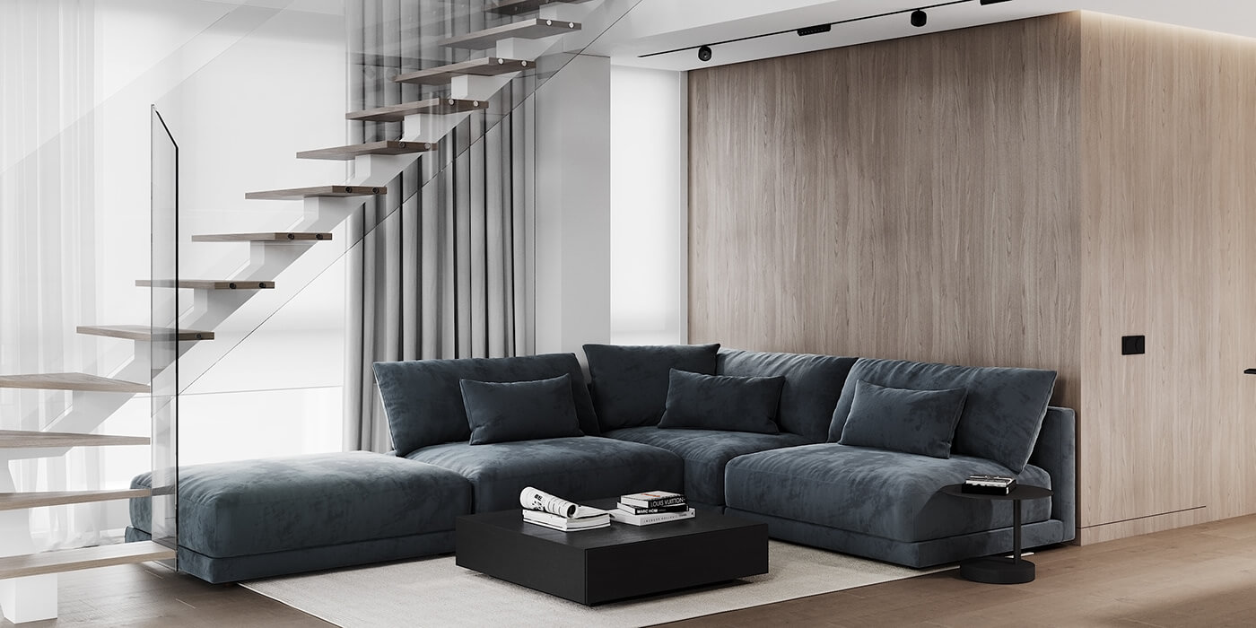 127㎡住宅设计，黑白灰+原木，超有魅力！-4