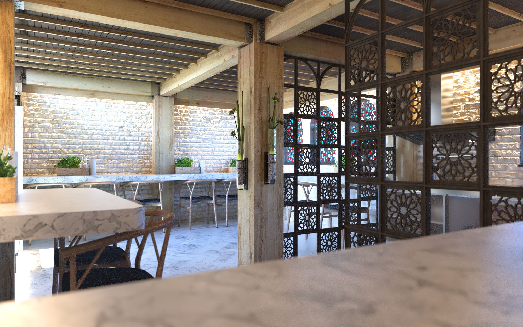 Interior Re-design -Traditional Restaurant-2