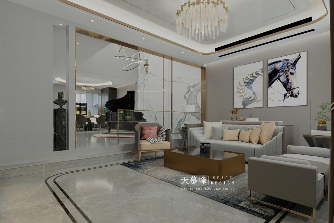 简约奢华家居,金属元素与大理石的完美结合-16