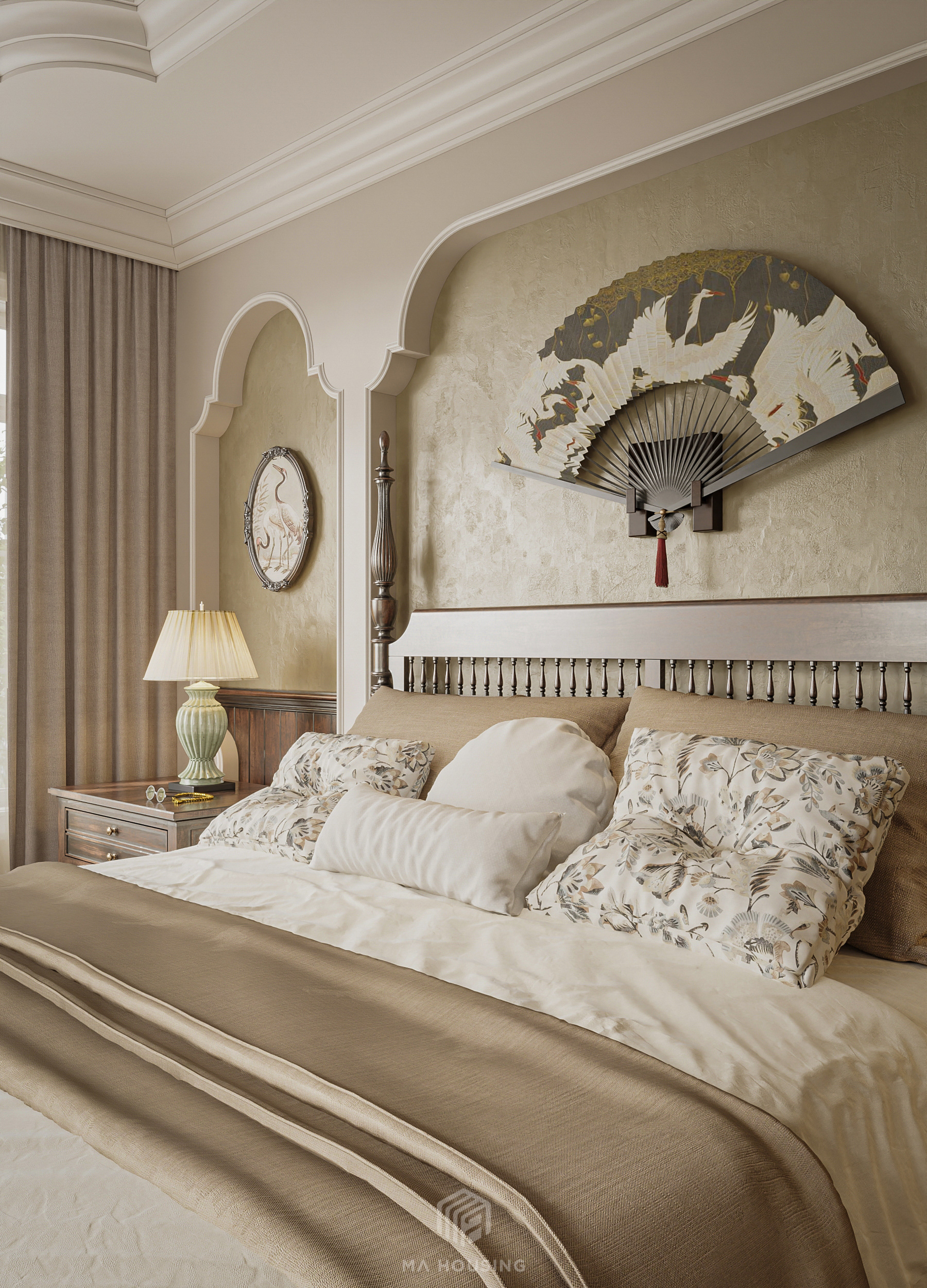 NGUYEN GIA THIEU 别墅主卧室设计丨越南河内丨MA housing-9