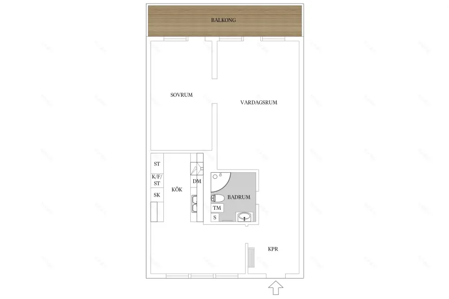 瑞典 63m2 一室公寓的极简之美-14