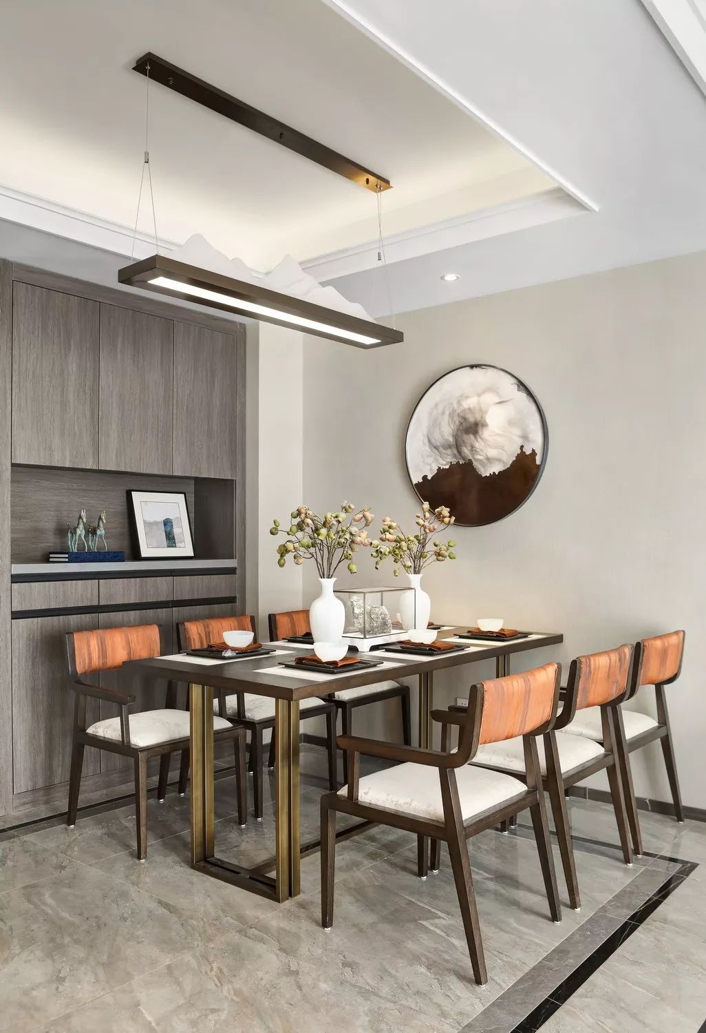 万科泉州金域滨江项目 | 新中式风格的优雅空间-12