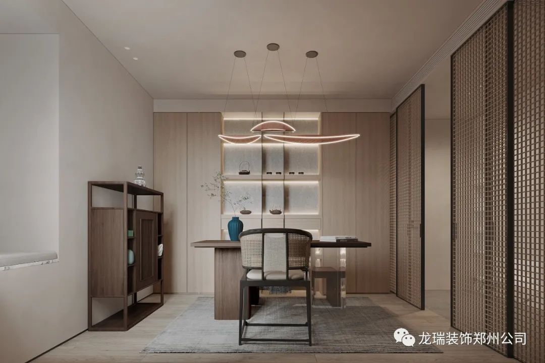 金沙湖新东方侘寂风住宅丨郑州龙瑞装饰工程有限公司-49