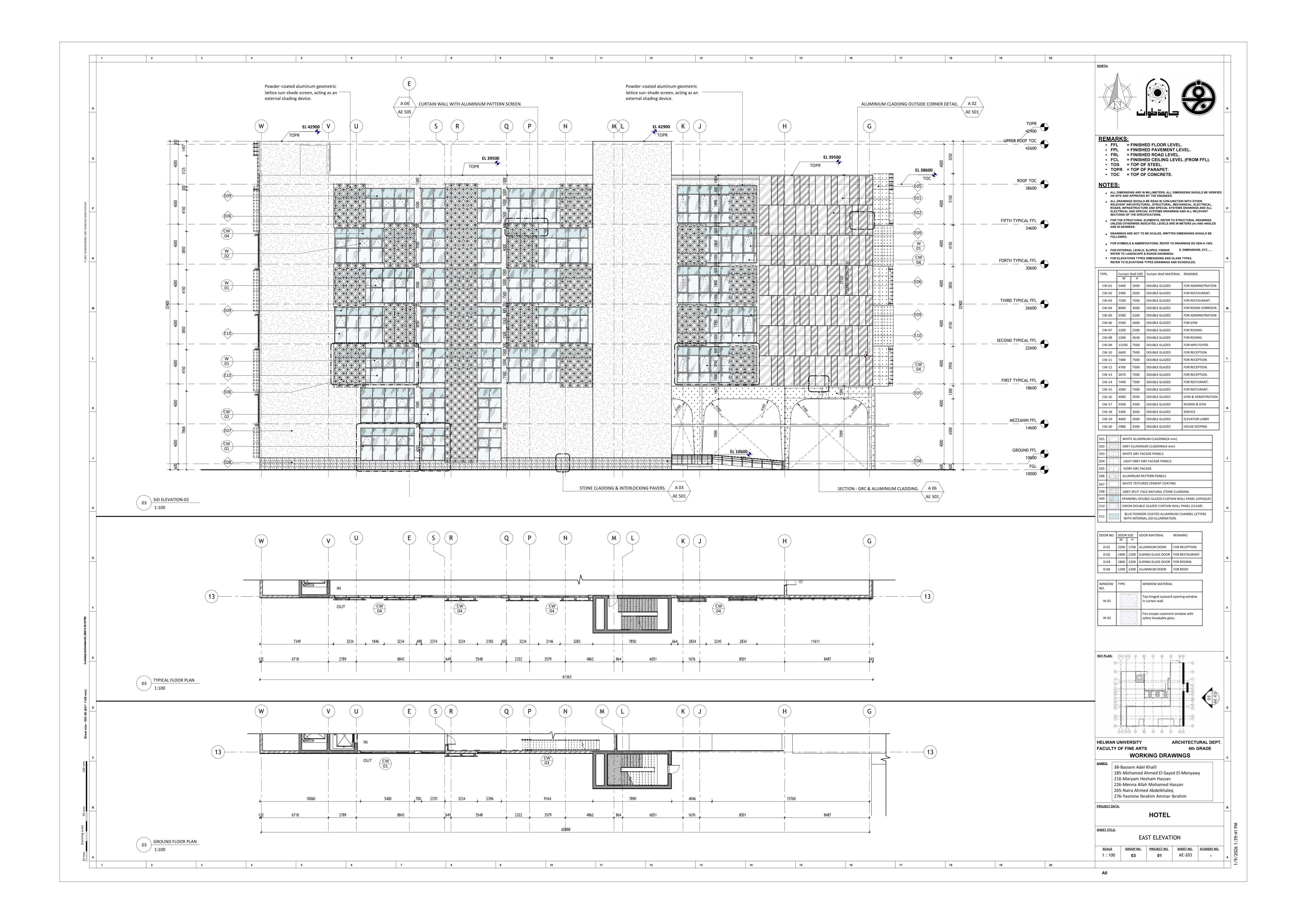 Blue Hotel | 3-Star Hotel Working Drawings-19
