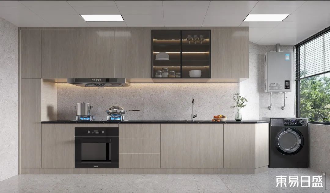 【案例】95㎡两居现代简约风格：绿意将至-35