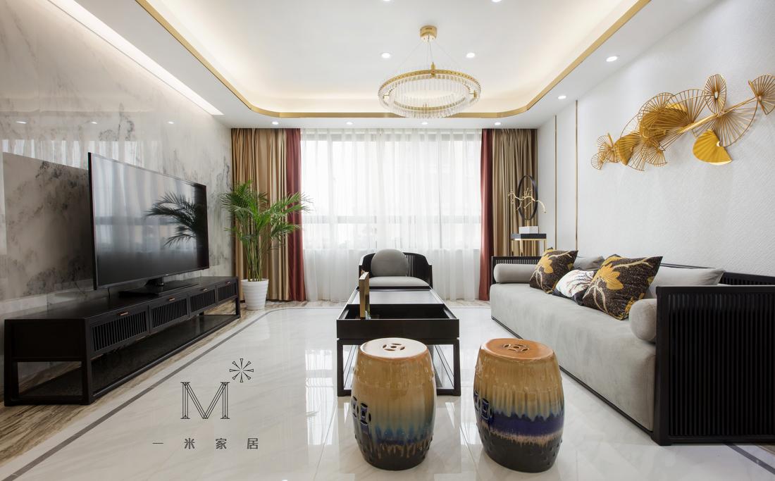 平层丨【一米家居】银杏调  132㎡ 中式-1