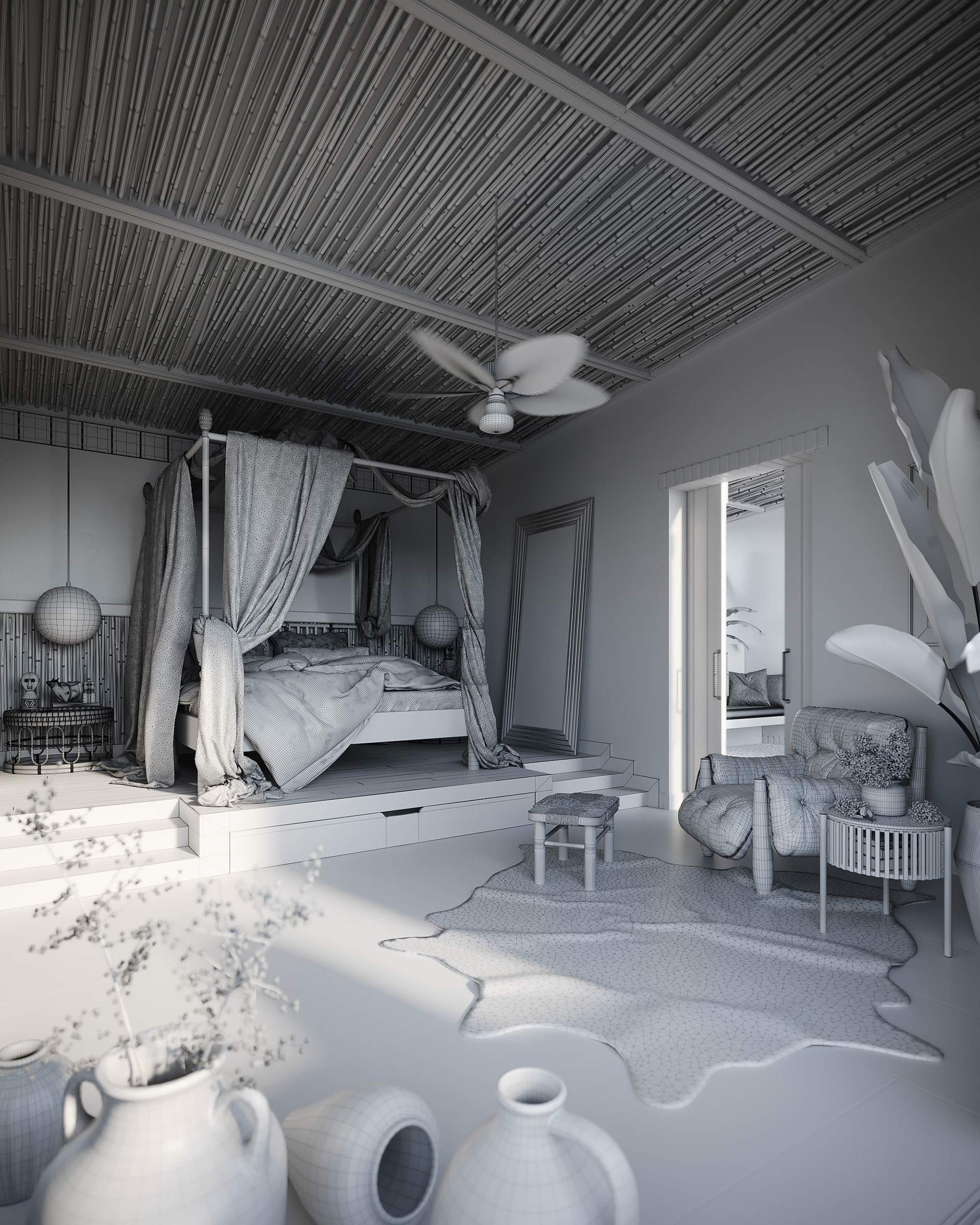 Tropical bedroom( Full CGI)-15