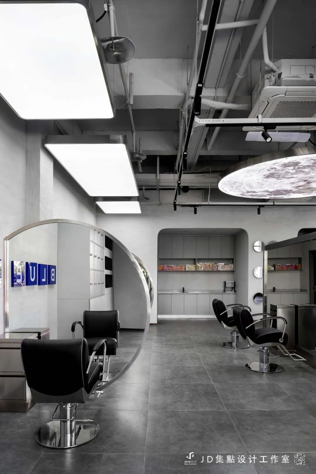 BLUE Hair Salon · 天空之境,蓝色美学空间丨JD 集點设计工作室-32