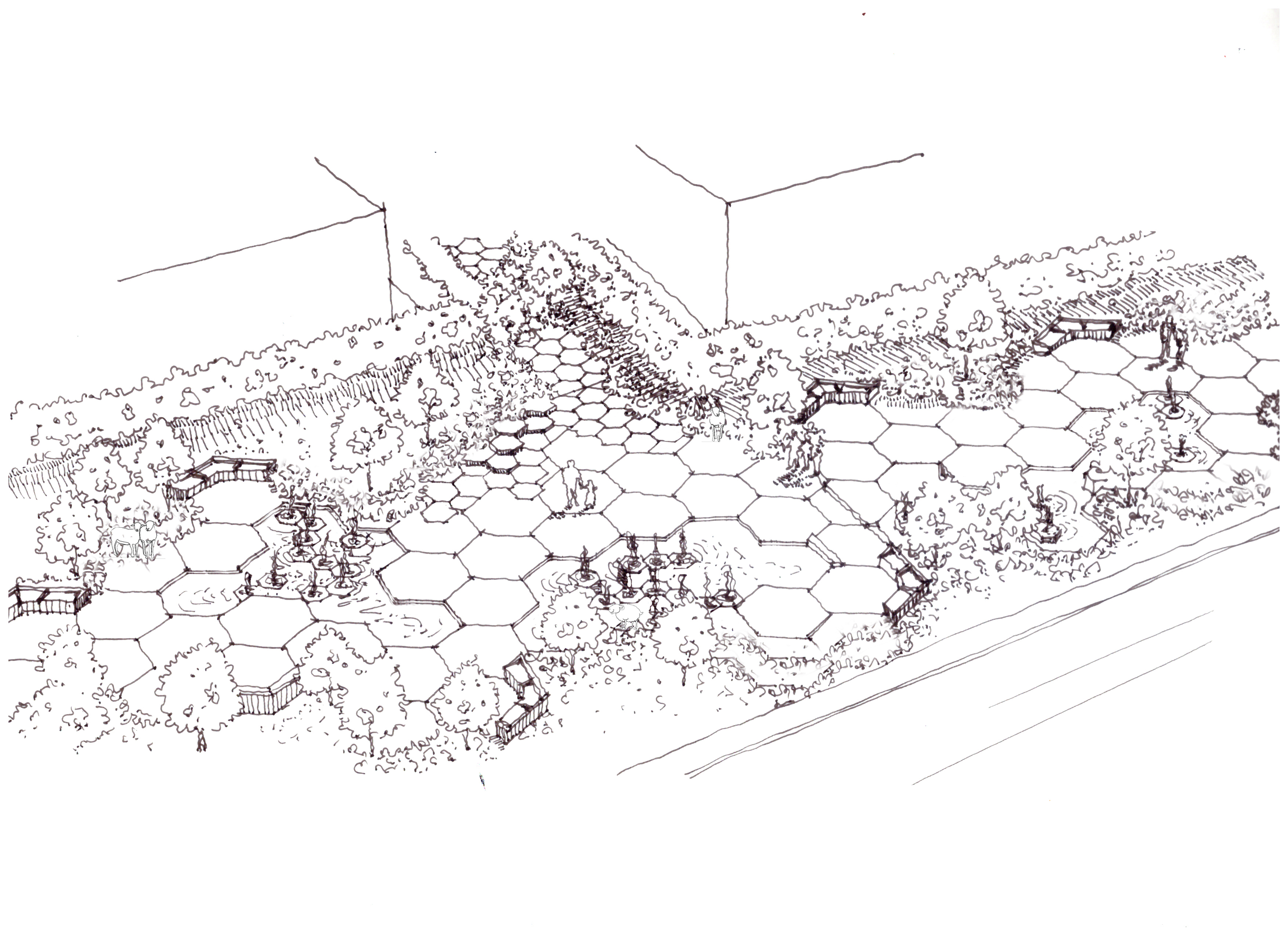 棕榈山景观草图丨EgyptCairo丨OKO PLAN Landscape-21