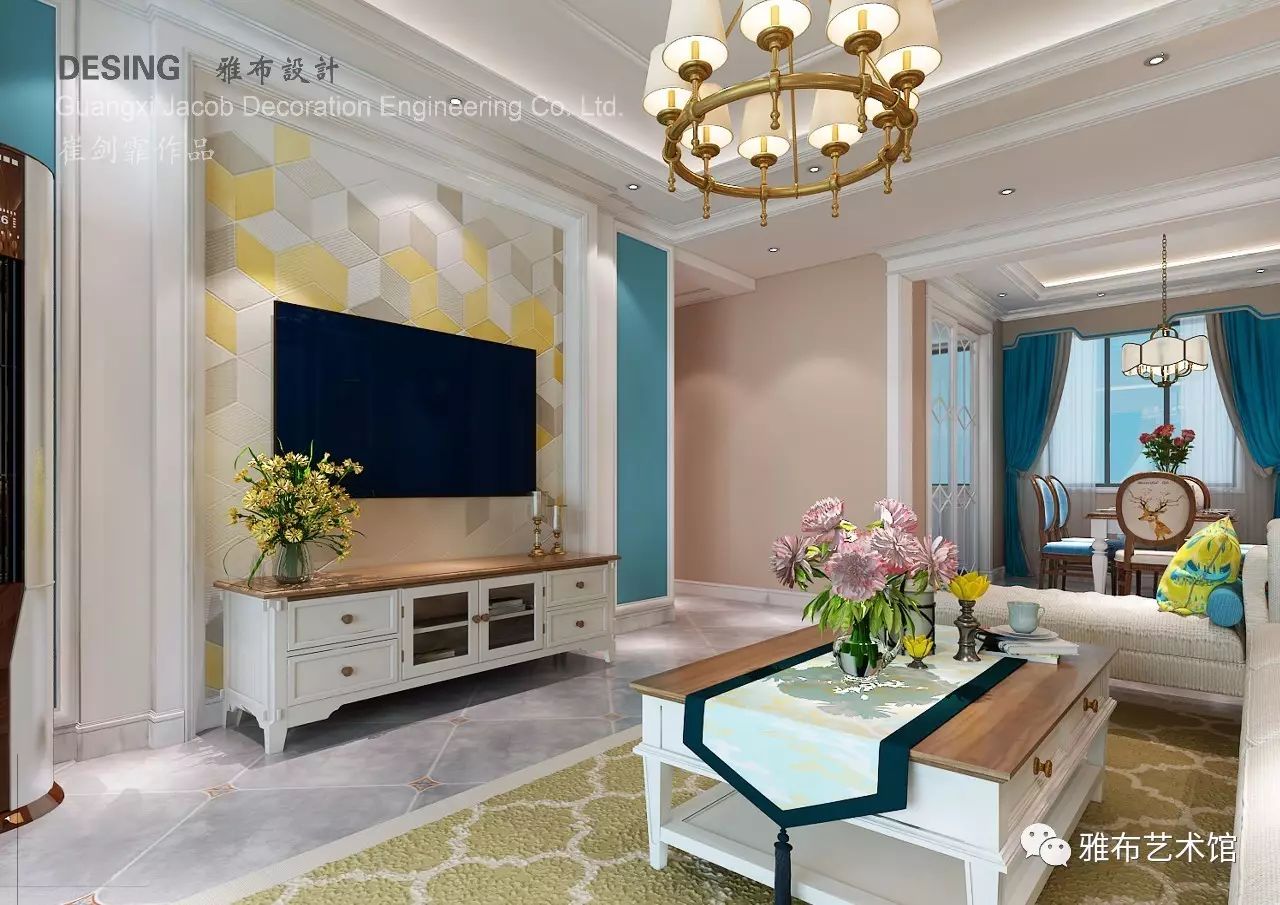 大城小院 122 平美式风格设计,温馨优雅生活情调-15