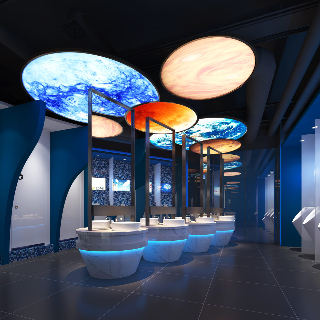 内蒙古呼和浩特白塔机场卫生间文化氛围营造升级-9