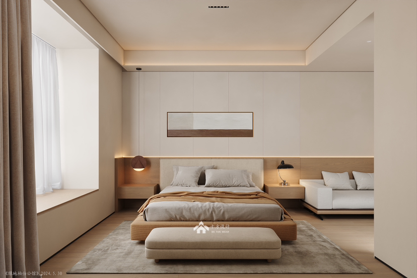 南昌安义绿地柏仕公馆现代极简奶油风-11