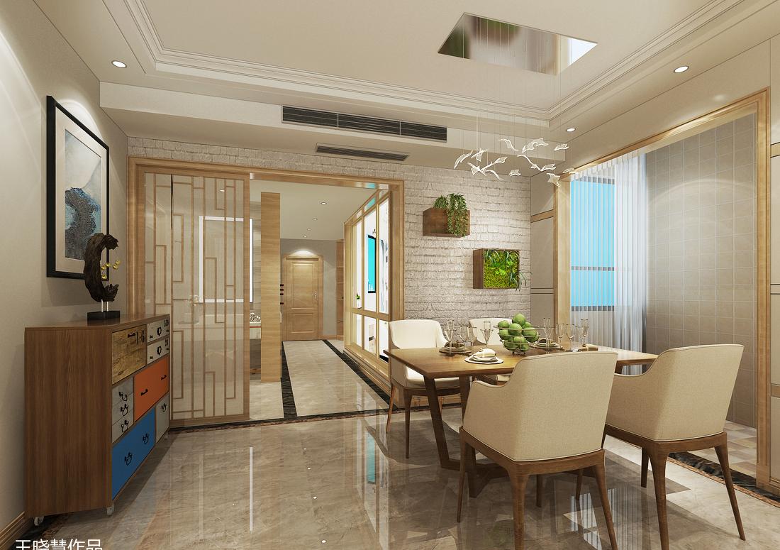 
简约北欧隐形门木纹电视墙隐形门卧室 -6