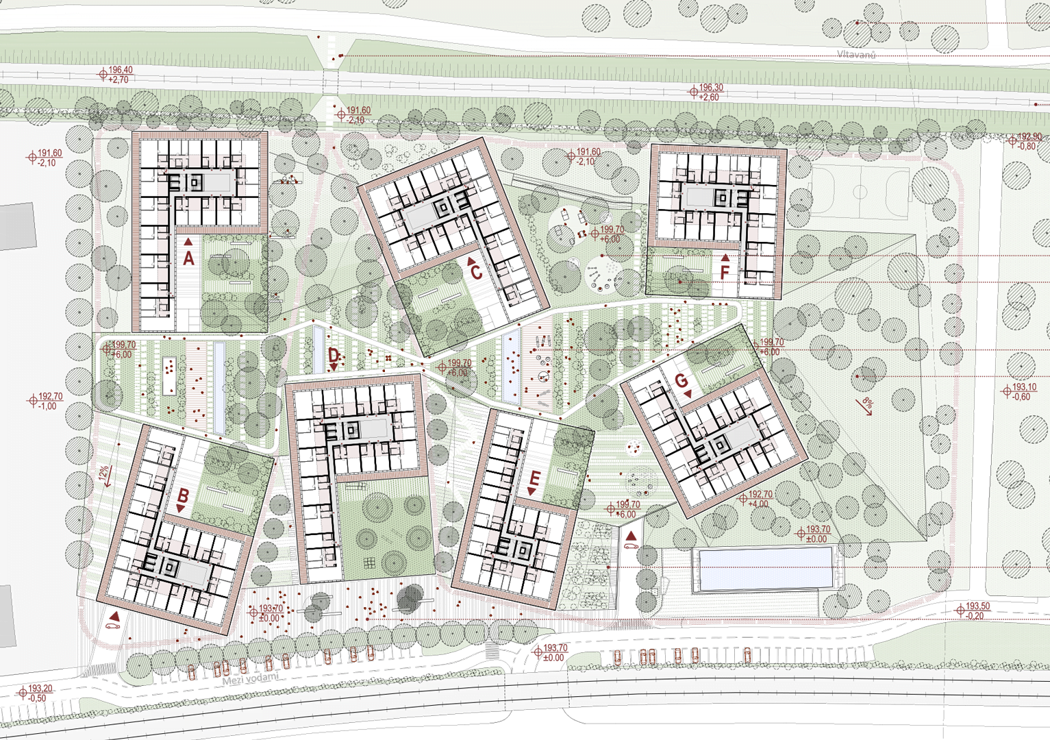 莫德然尼河滨公园住宅丨捷克丨Bevk Perović arhitekti-3
