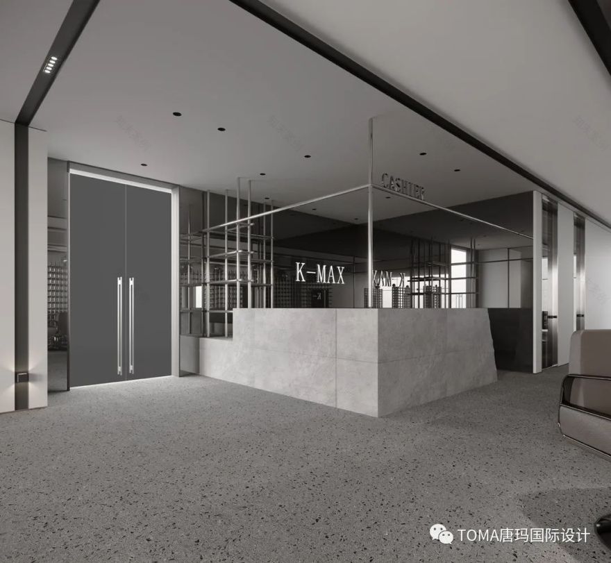 极简炫酷美发沙龙,融入哲学空间美学-3