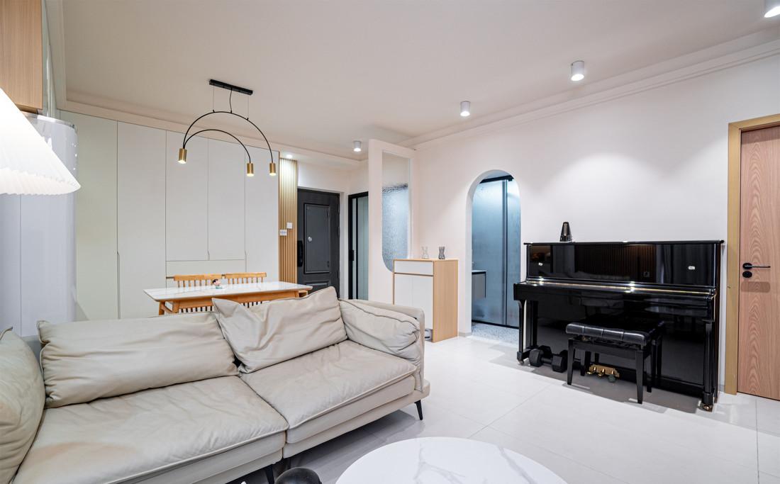 94㎡现代原木风三居室设计-14