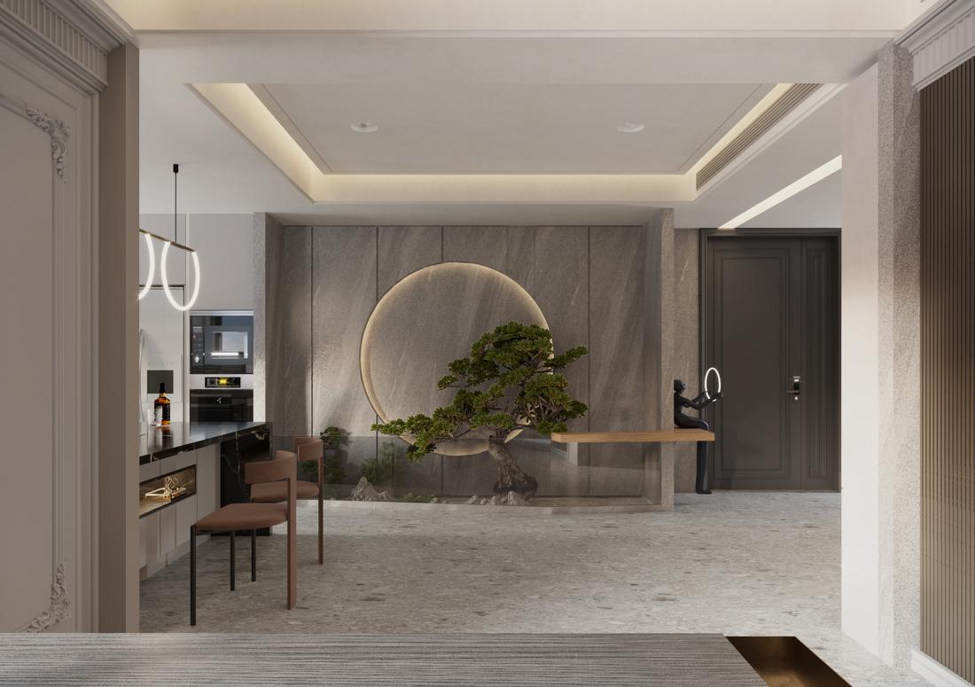 现代轻奢风异形吊顶设计-2