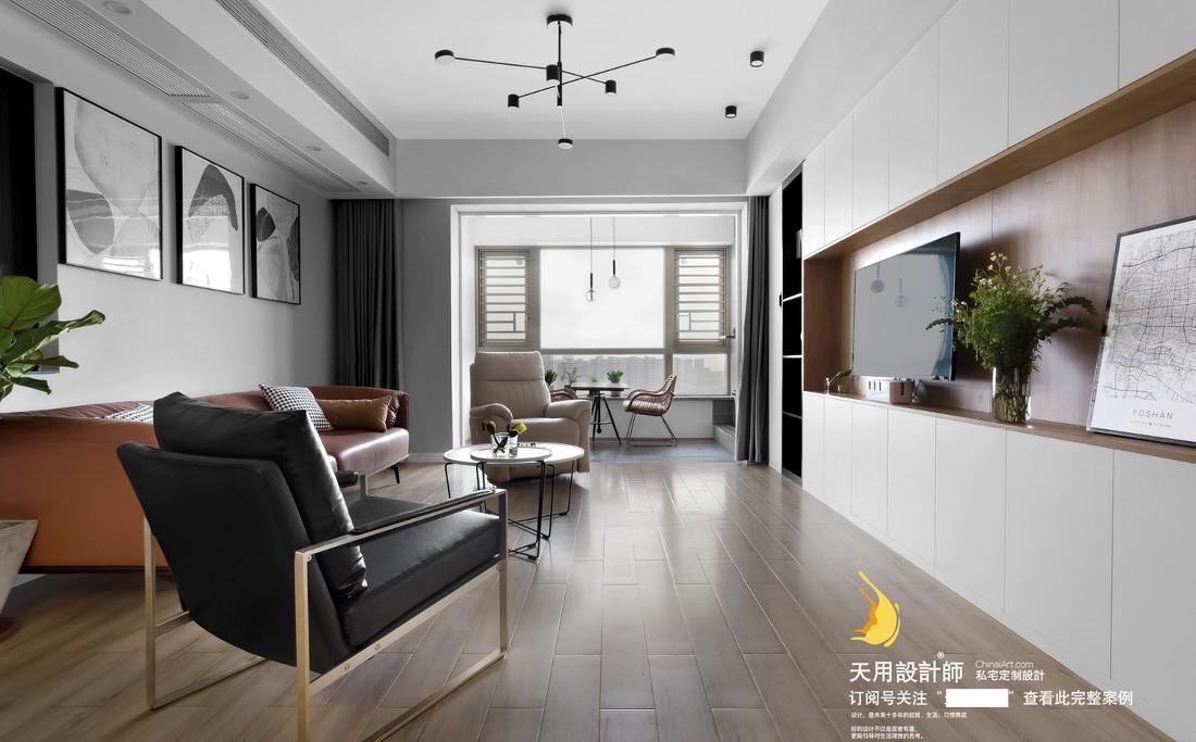 174 平现代混搭风家居,一线江景与空间完美融合-0