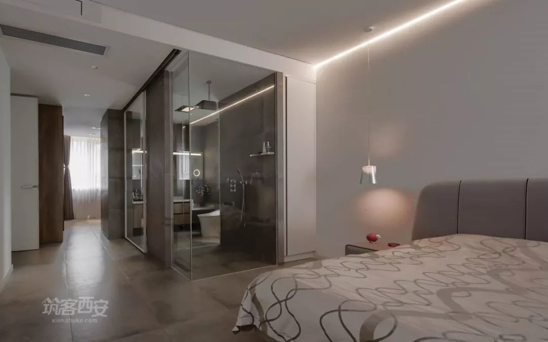 180㎡现代三室改一室,开放空间诠释自由生活-47