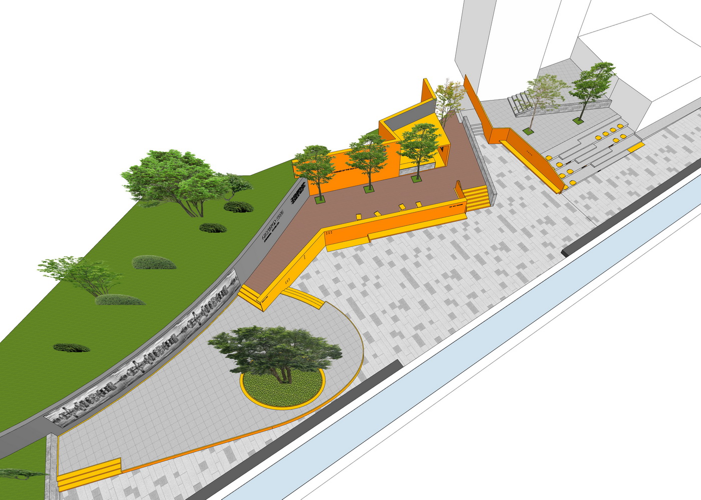 重庆万州吉祥街街巷微空间更新SU模型-7