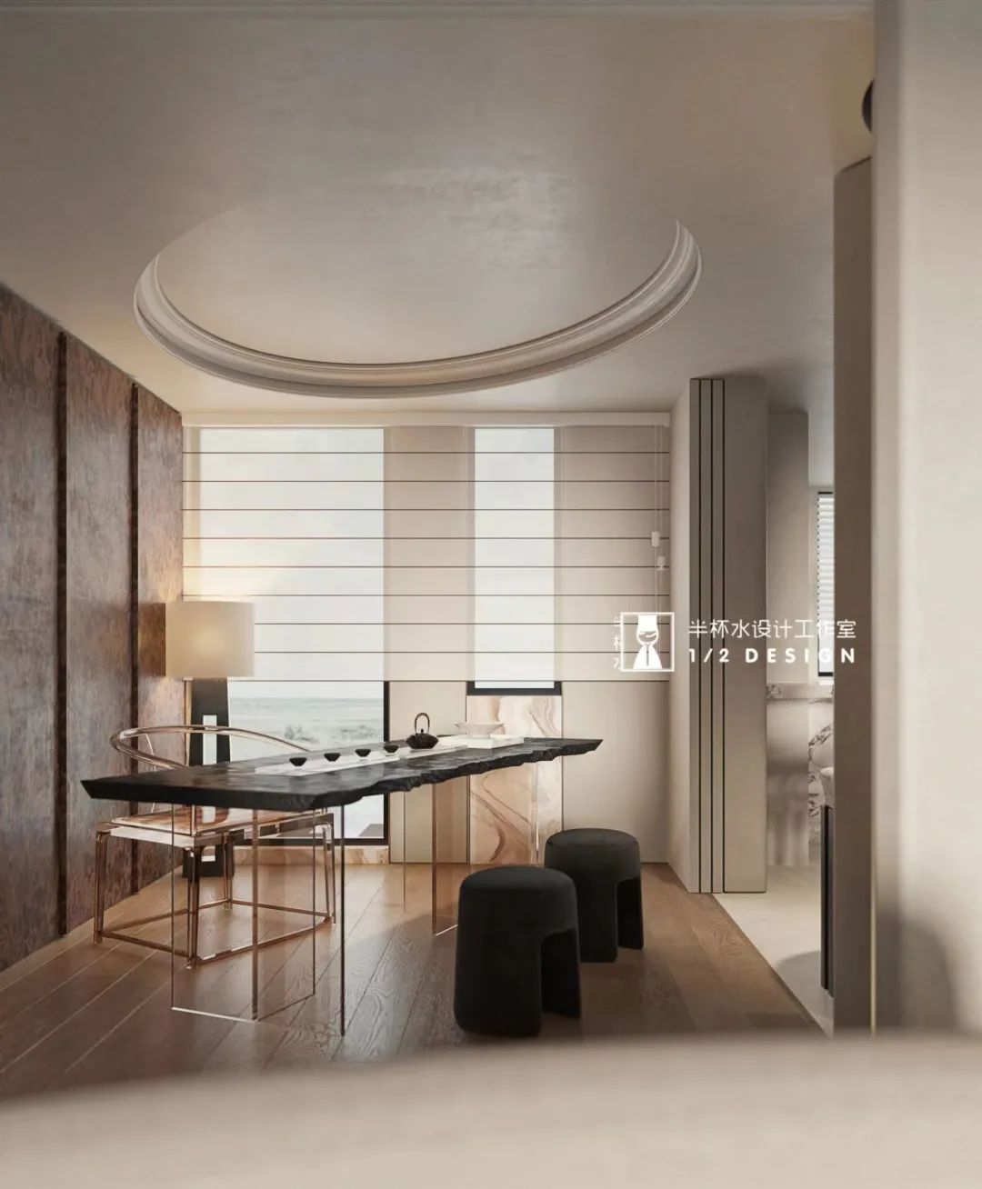 溪上旦山府 · 法式中古风的浪漫演绎丨半杯水设计工作室-16