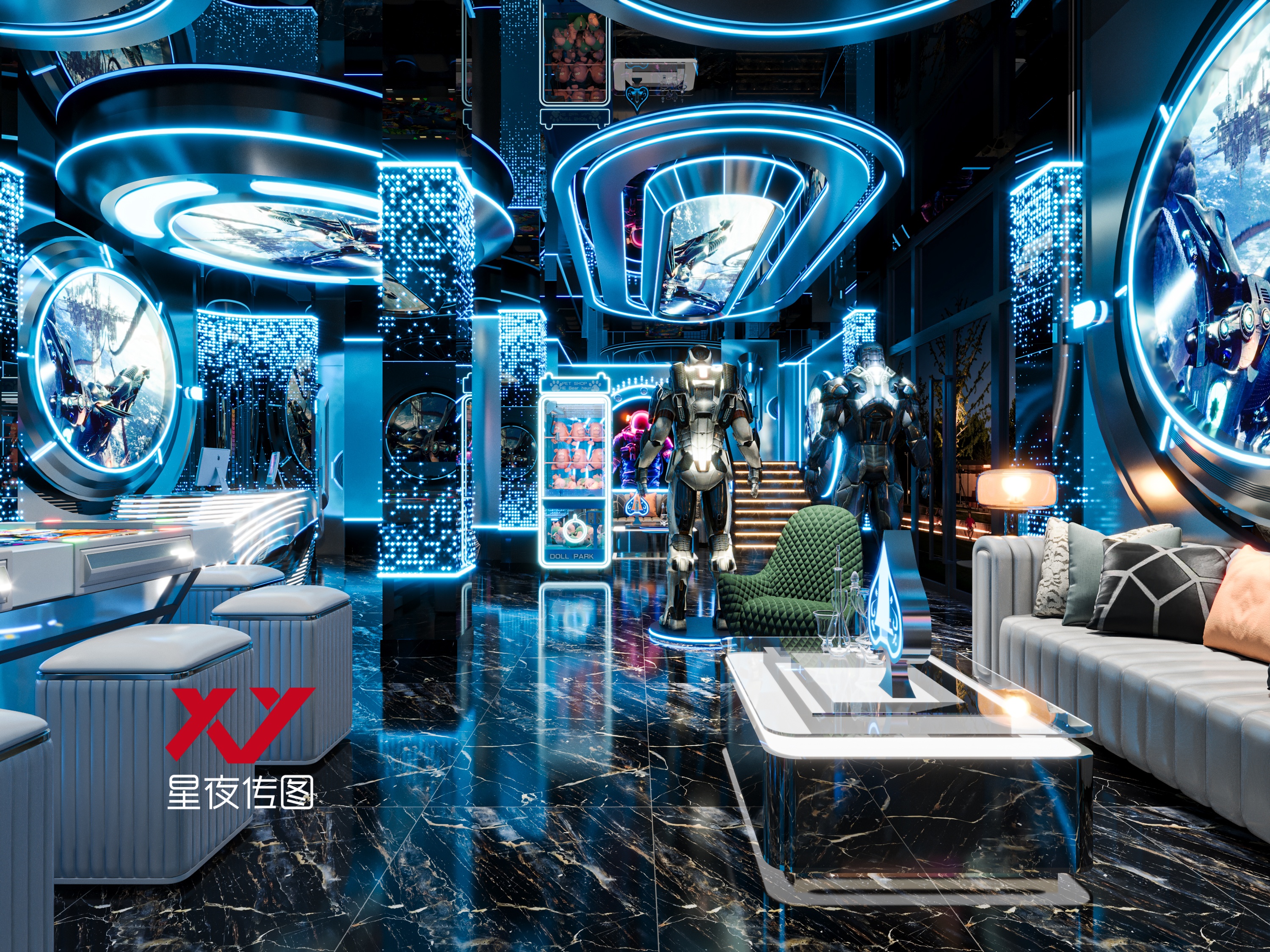 未来星际KTV 赛博朋克沉浸式歌房-10