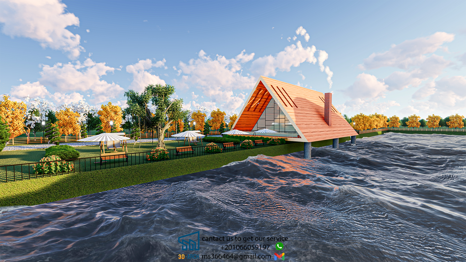 VACATION IN HEAVEN I COUNTRY HOUSE 3D VISUALIZATION-7