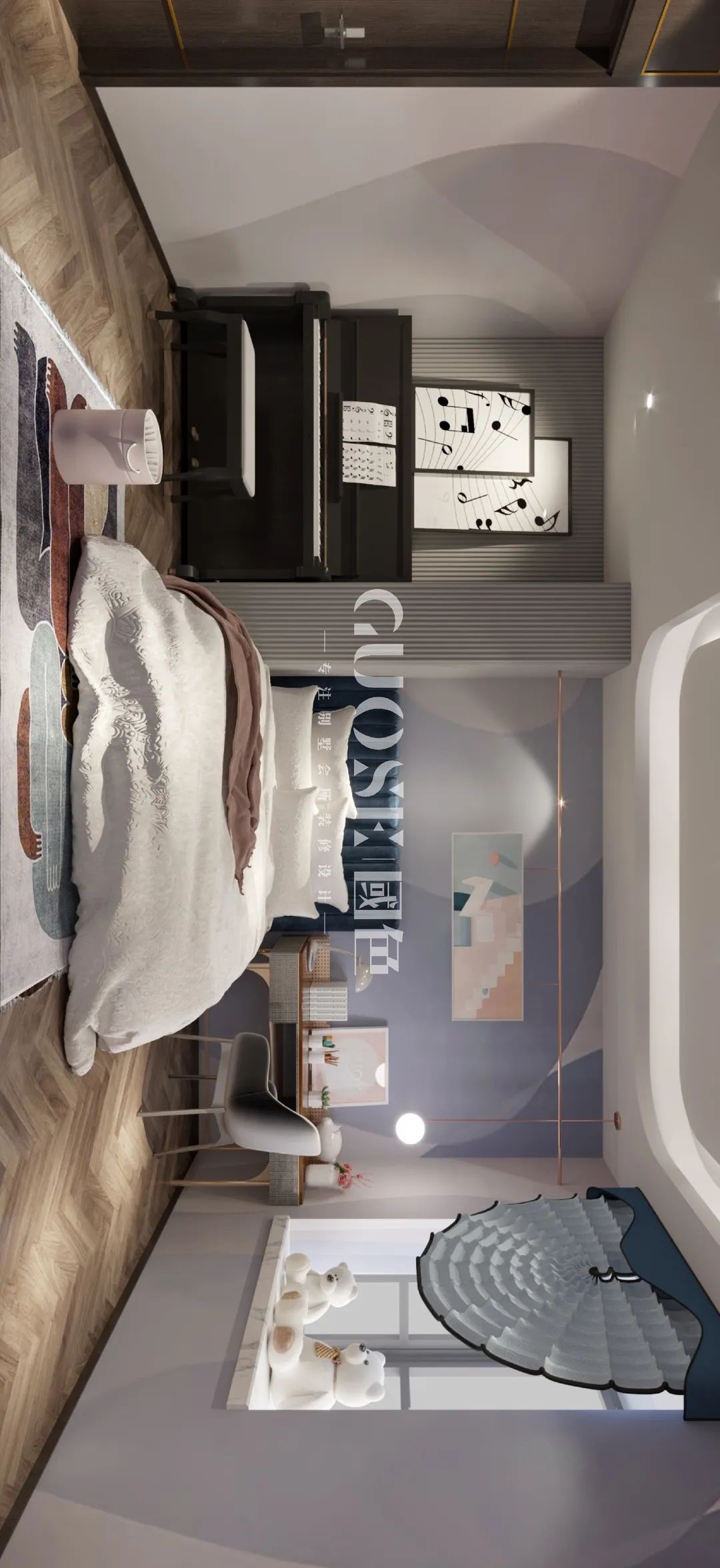 国色设计丨167m²轻奢新中式，删繁去奢缔造简雅之美...-47