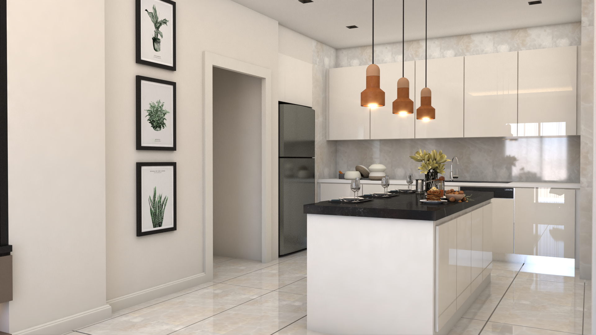 电视单元和厨房设计丨土耳其布尔萨丨1014 Mimarlık-9