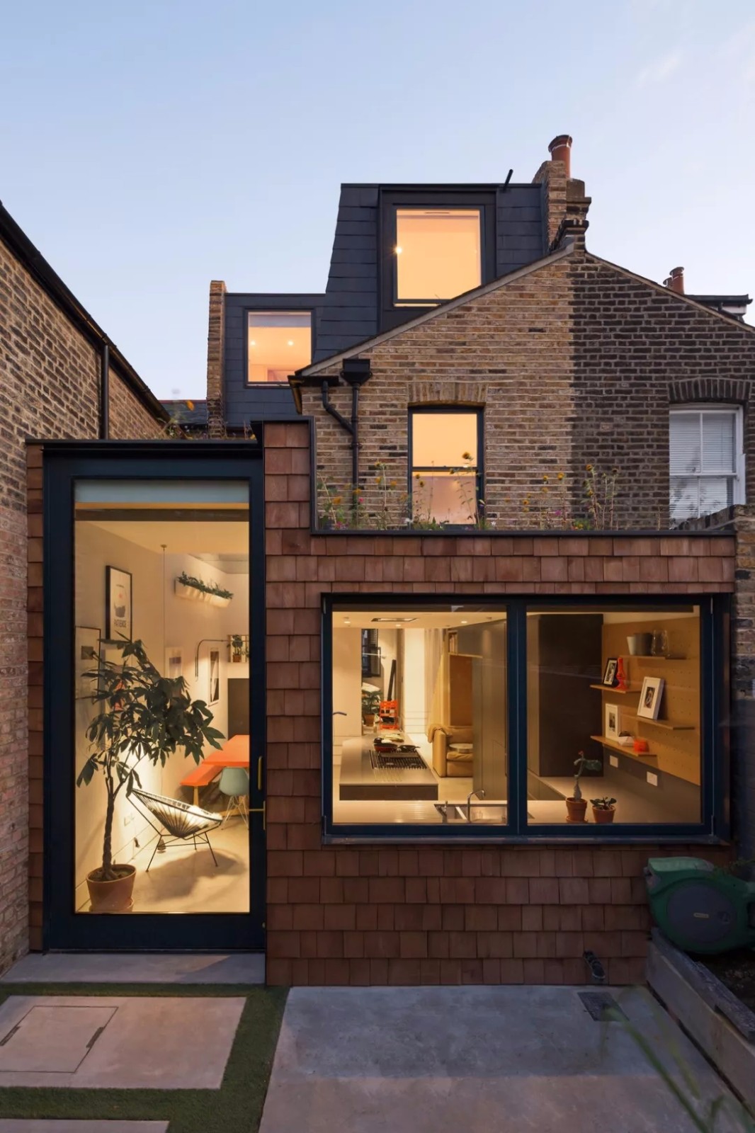 伦敦南部现代亲子住宅改造,打造明亮多彩的空间-3