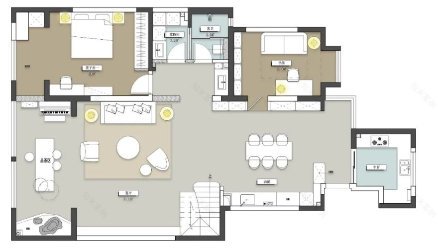 景寓学府新中式禅意复式住宅丨青马别墅空间设计-32